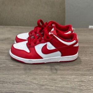 Nike Kids Red and White Sneakers